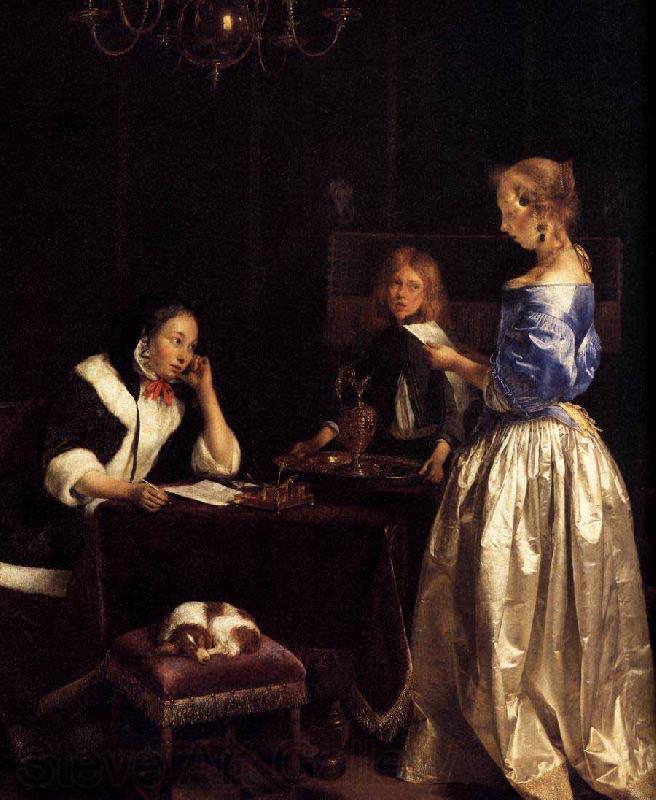 Gerard ter Borch the Younger Woman Reading a Letter France oil painting art